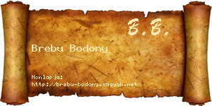 Brebu Bodony névjegykártya